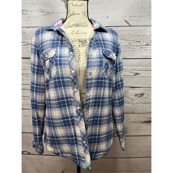 BC Clothing medium lined flannel with snaps - 2706 - Picture 1 of 4
